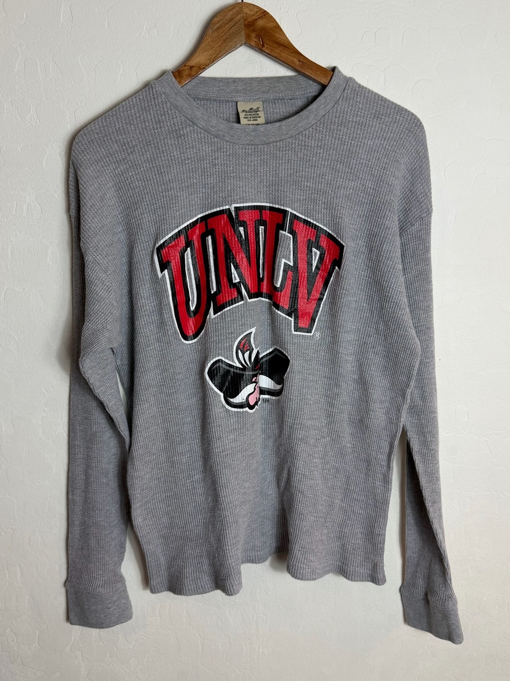 UNLV Gray Men's Thermal Crewneck Sweater